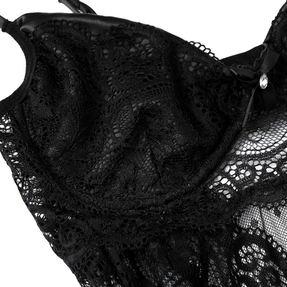 Lace Babydoll with Thong - Picture 6 of 7